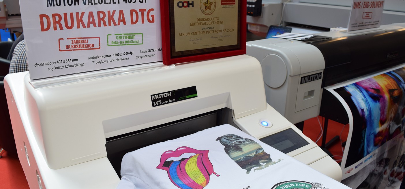Drukarka DTG firmy Mutoh nagrodzona Złotym Medalem Festiwalu Druku Drukarka DTG firmy Mutoh nagrodzona Złotym Medalem Festiwalu Druku